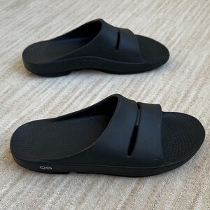 OOFOS MEN'S OOAHH RECOVERY SLIDES Black Size 12